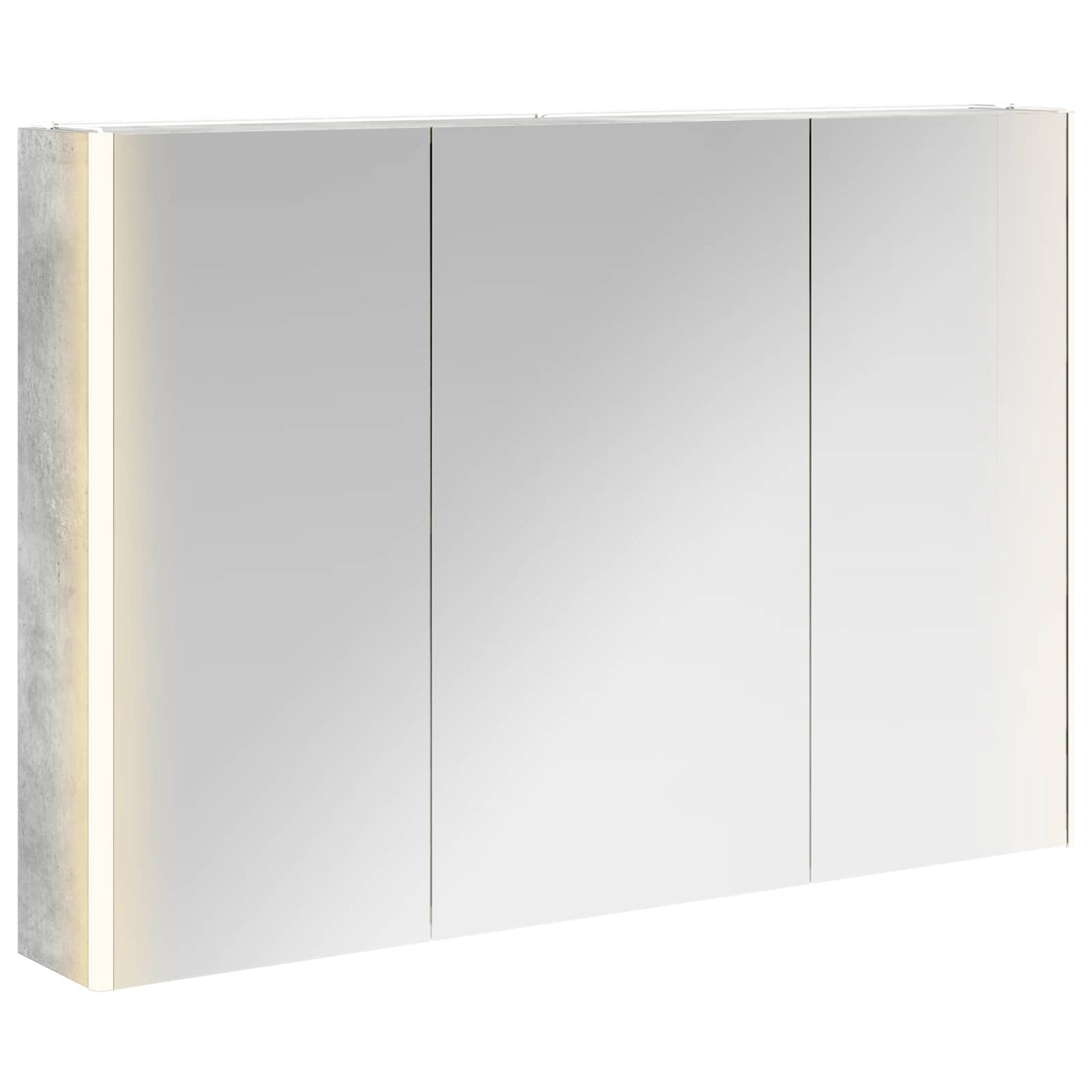 Bathroom Mirror Cabinet Concrete Grey 103.5 x 15.5 x 70 cm