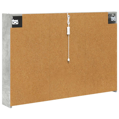 Bathroom Mirror Cabinet Concrete Grey 103.5 x 15.5 x 70 cm