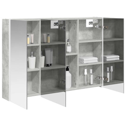 Bathroom Mirror Cabinet Concrete Grey 103.5 x 15.5 x 70 cm