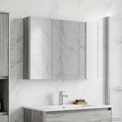 Bathroom Mirror Cabinet Grey Sonoma 103.5 x 15.5 x 70 cm