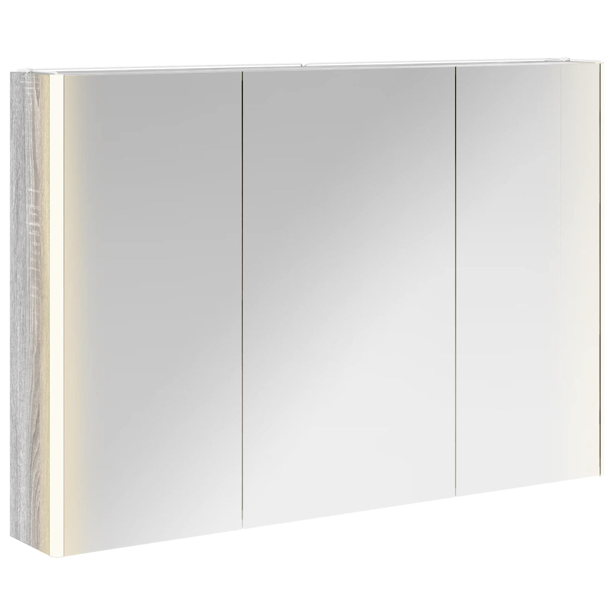 Bathroom Mirror Cabinet Grey Sonoma 103.5 x 15.5 x 70 cm