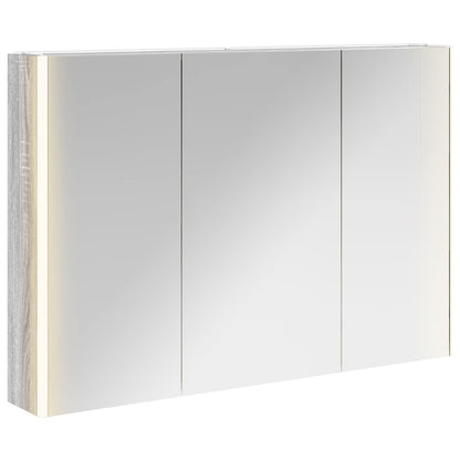 Bathroom Mirror Cabinet Grey Sonoma 103.5 x 15.5 x 70 cm