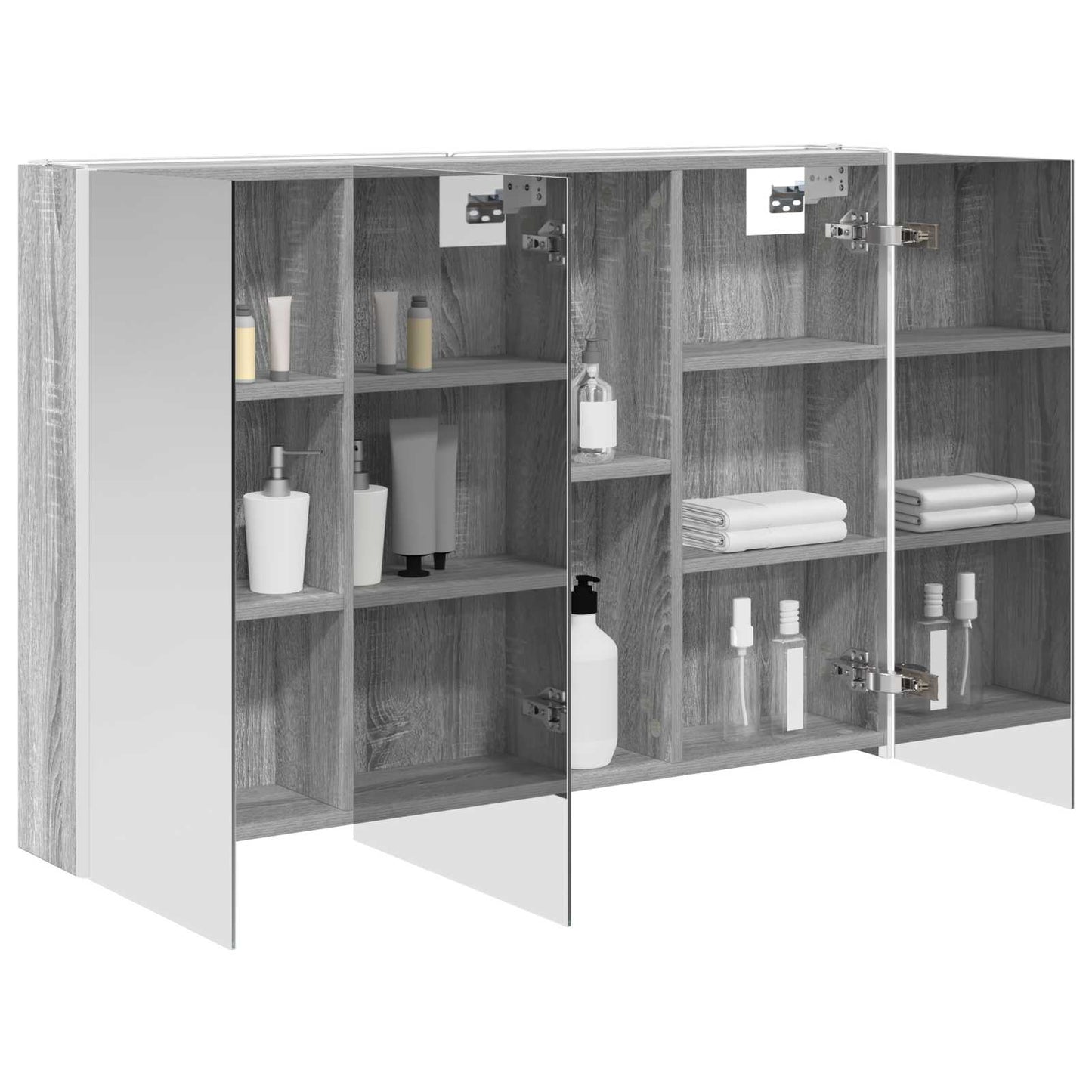 Bathroom Mirror Cabinet Grey Sonoma 103.5 x 15.5 x 70 cm