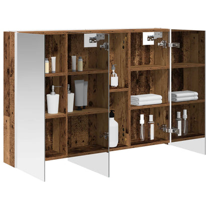 Bathroom Mirror Cabinet Old Wood 103.5 x 15.5 x 70 cm