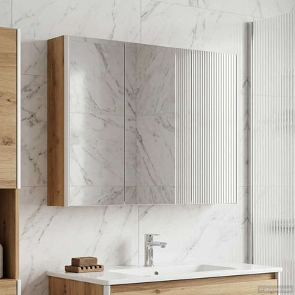 Bathroom Mirror Cabinet Artisian Oak 103.5 x 15.5 x 70 cm