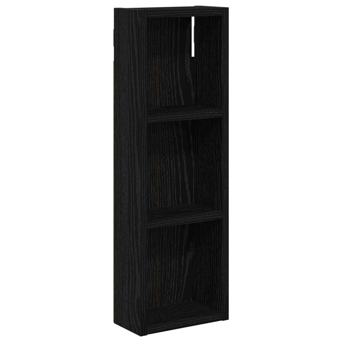 Bathroom Wall Cabinet with Shelf Black Oak 20 x 10 x 60.5 cm