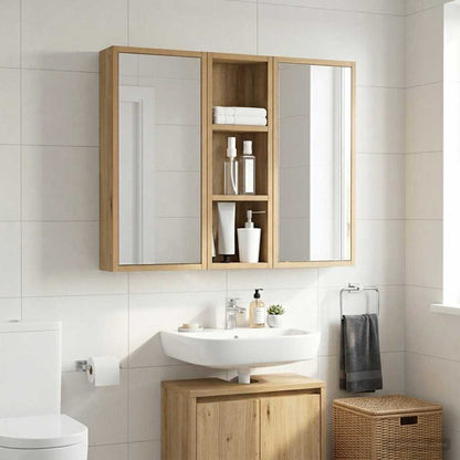 Bathroom Wall Cabinet Artisian Oak 20 x 10 x 60.5 cm