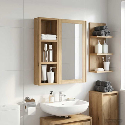 Bathroom Wall Cabinet Artisian Oak 20 x 10 x 60.5 cm