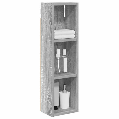 Bathroom Wall Cabinet with Shelf Grey Sonoma 20 x 14 x 70 cm