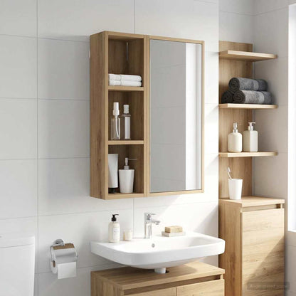 Bathroom Wall Cabinet Artisian Oak 20 x 14 x 70 cm