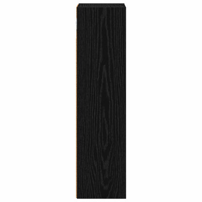 Bathroom Wall Cabinet Black Oak 20 x 16 x 62.5 cm