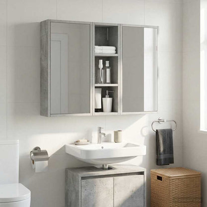 Bathroom Wall Cabinet Concrete Grey 20 x 16 x 62.5 cm