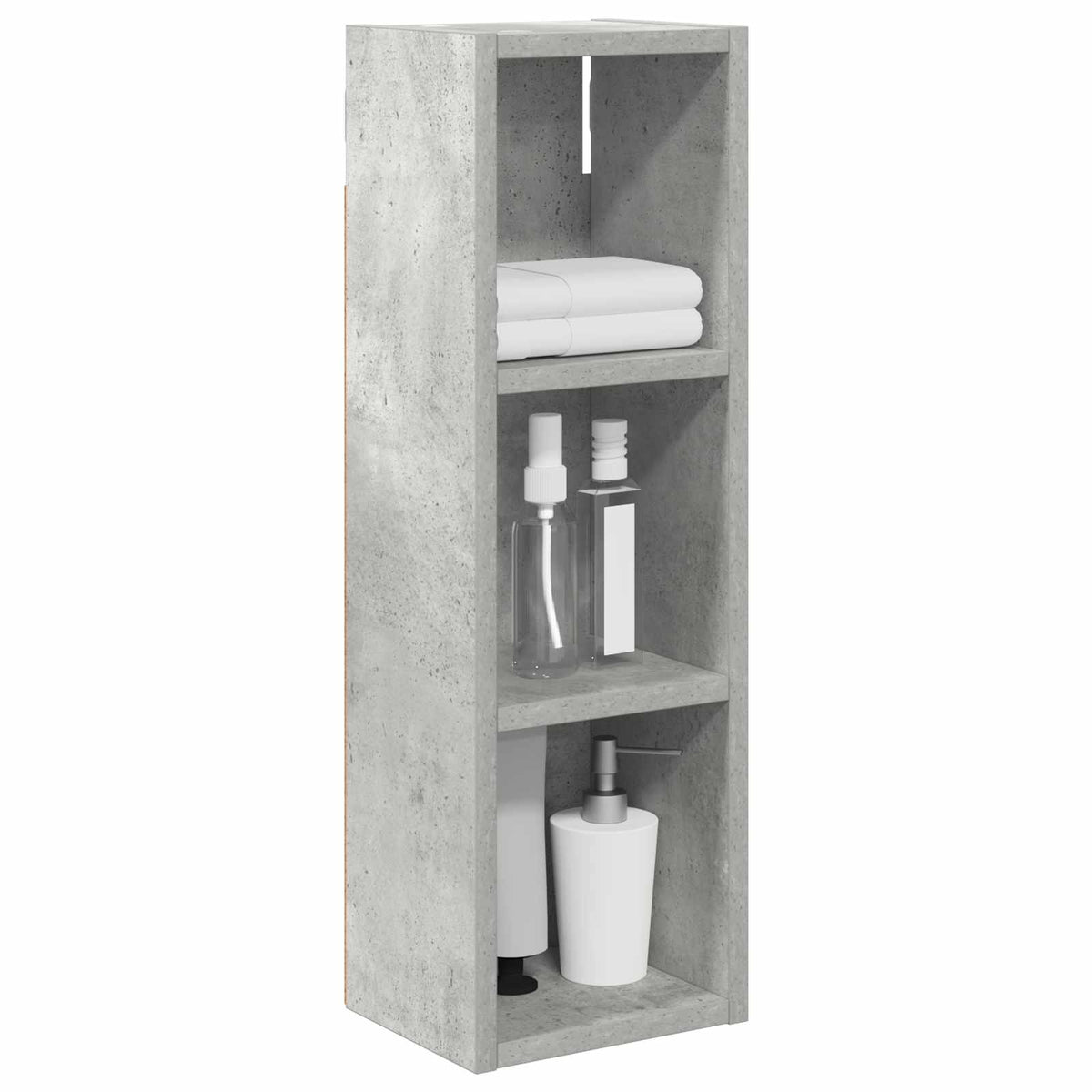 Bathroom Wall Cabinet Concrete Grey 20 x 16 x 62.5 cm