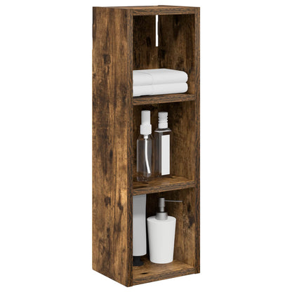 Bathroom Wall Cabinet Smoked Oak 20 x 16 x 62.5 cm