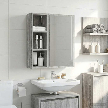 Bathroom Wall Cabinet Grey Sonoma 20 x 16 x 62.5 cm