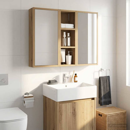 Bathroom Wall Cabinet Artisan Oak 20 x 16 x 62.5 cm