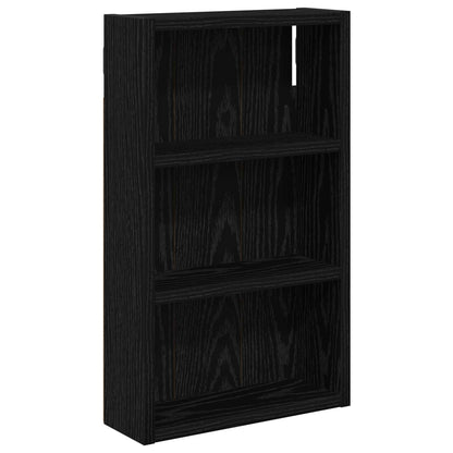 Bathroom Wall Cabinet Black Oak 30 x 10 x 50 cm Engineered wood