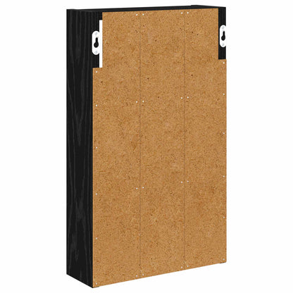 Bathroom Wall Cabinet Black Oak 30 x 10 x 50 cm Engineered wood