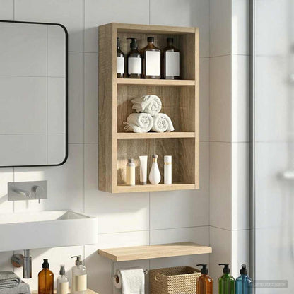 Bathroom Wall Cabinet Sonoma Oak 30 x 10 x 50 cm
