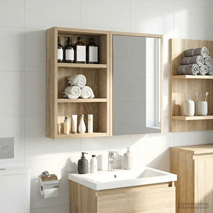 Bathroom Wall Cabinet Sonoma Oak 30 x 10 x 50 cm