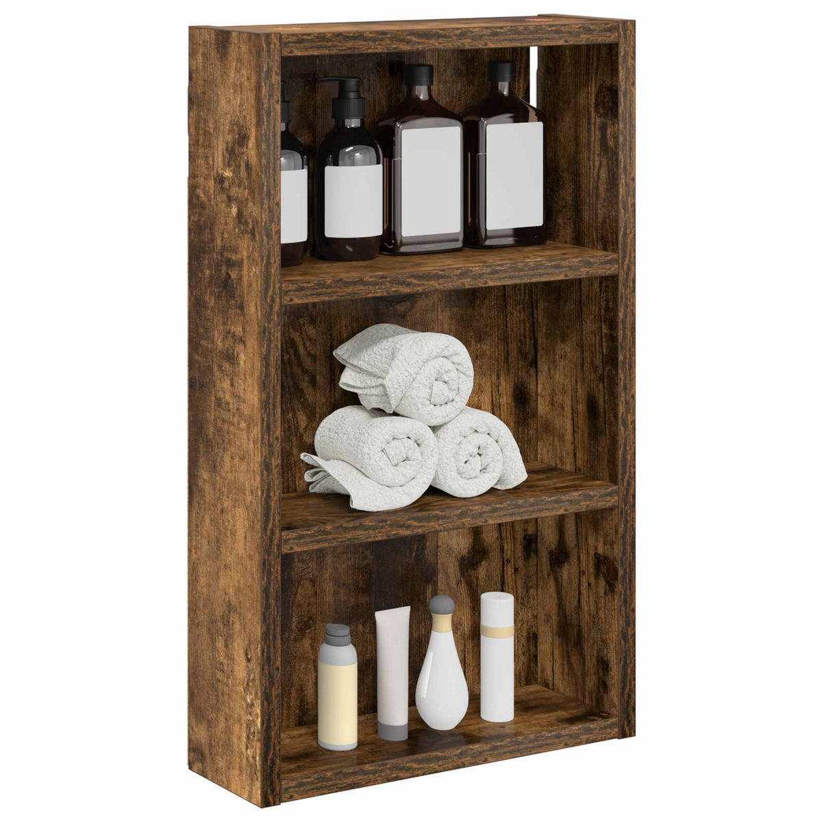 Bathroom Wall Cabinet Smoked Oak 30 x 10 x 50 cm