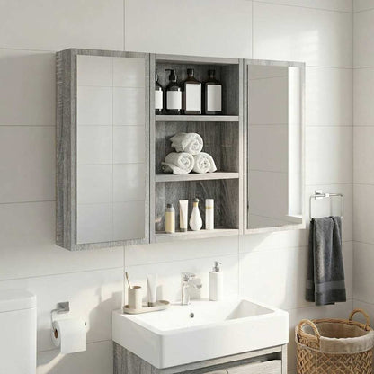 Bathroom Wall Cabinet Grey Sonoma 30 x 10 x 50 cm