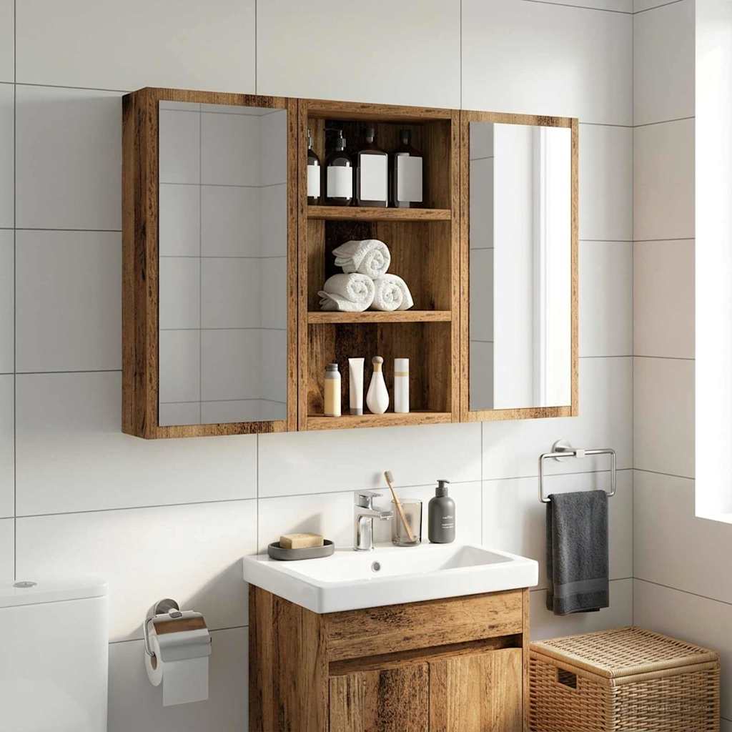 Bathroom Wall Cabinet Old Wood 30 x 10 x 50 cm Engineered wood