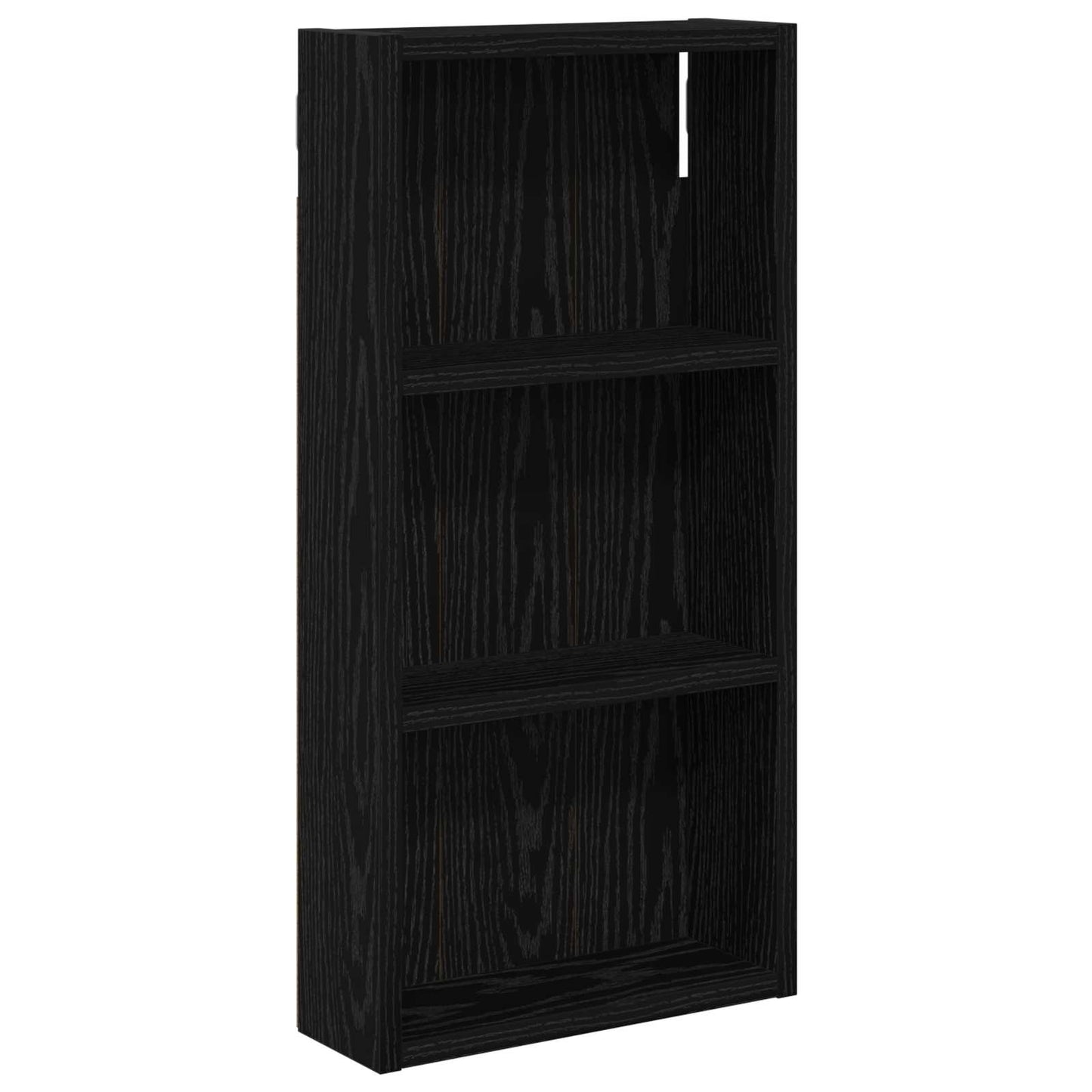 Bathroom Wall Cabinet with Shelf Black Oak 30 x 10 x 60.5 cm