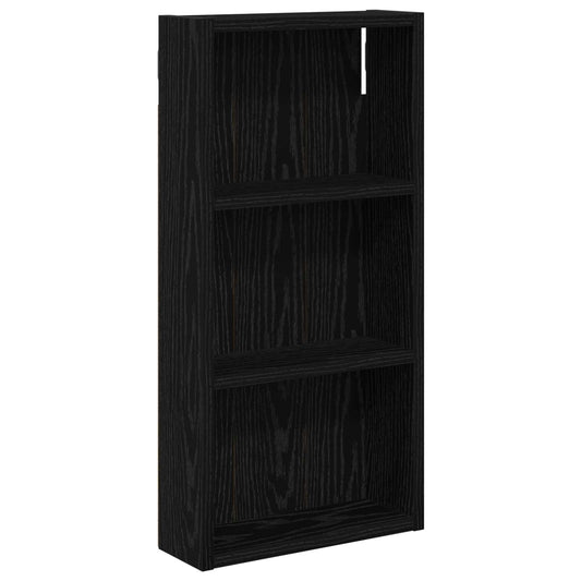 Bathroom Wall Cabinet Black Oak 30 x 10 x 60.5 cm