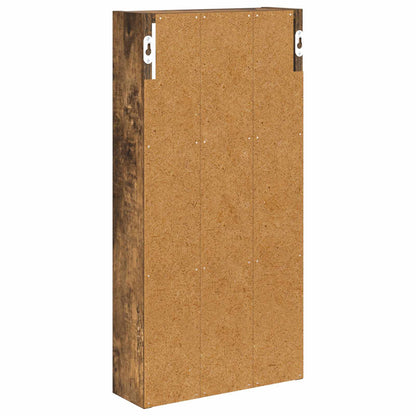 Bathroom Wall Cabinet with Shelf Smoked Oak 30 x 10 x 60.5 cm