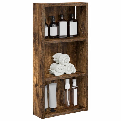 Bathroom Wall Cabinet with Shelf Smoked Oak 30 x 10 x 60.5 cm