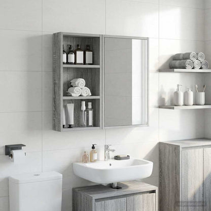 Bathroom Wall Cabinet with Shelf Grey Sonoma 30 x 10 x 60.5 cm