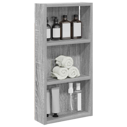 Bathroom Wall Cabinet with Shelf Grey Sonoma 30 x 10 x 60.5 cm