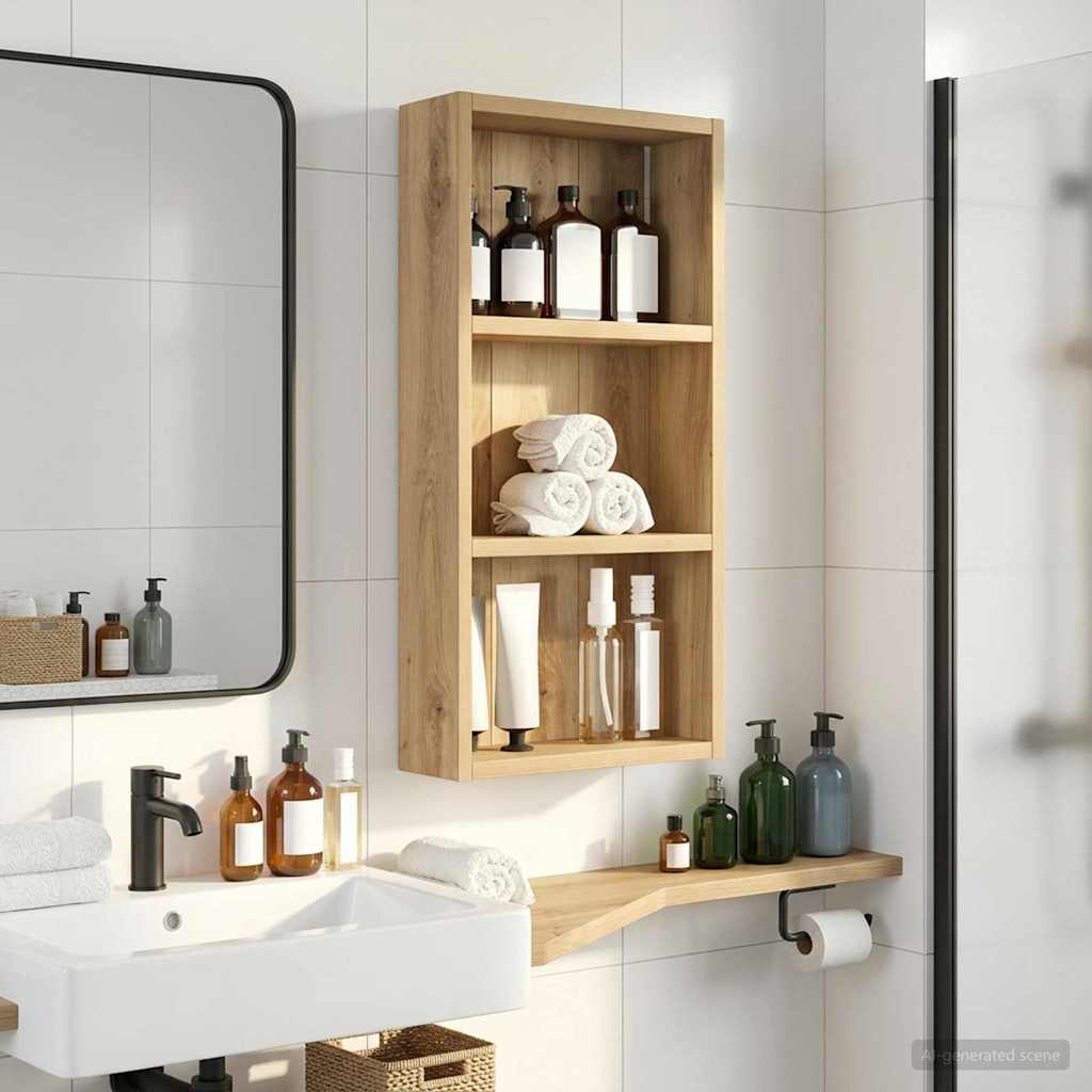 Bathroom Wall Cabinet Artisian Oak 30 x 10 x 60.5 cm