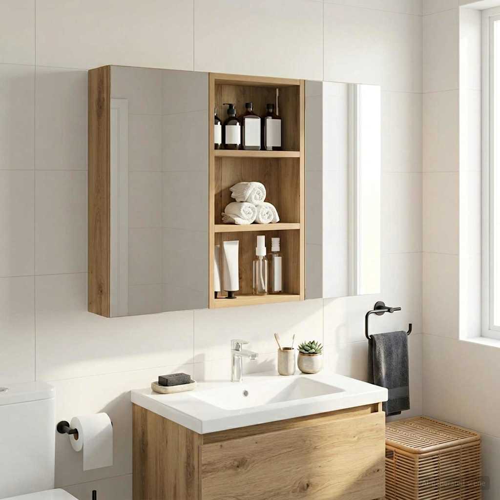 Bathroom Wall Cabinet Artisian Oak 30 x 10 x 60.5 cm