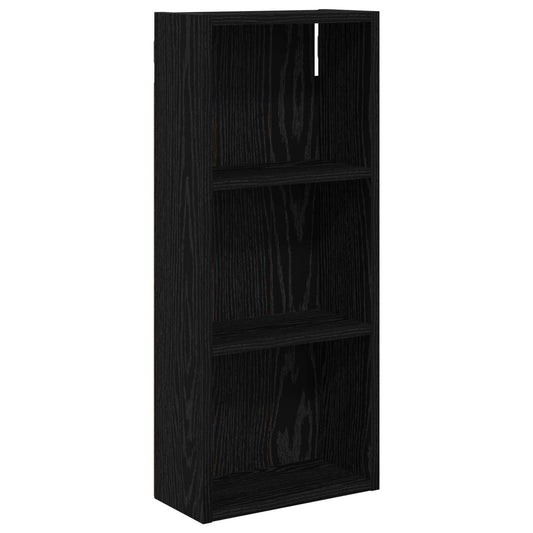 Bathroom Wall Cabinet Black Oak 30 x 14 x 70 cm Engineered wood