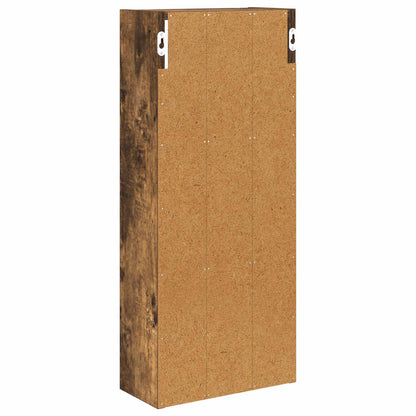 Bathroom Wall Cabinet with Shelf Smoked Oak 30 x 14 x 70 cm
