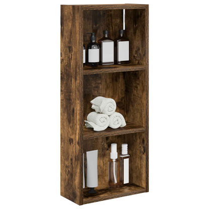 Bathroom Wall Cabinet with Shelf Smoked Oak 30 x 14 x 70 cm
