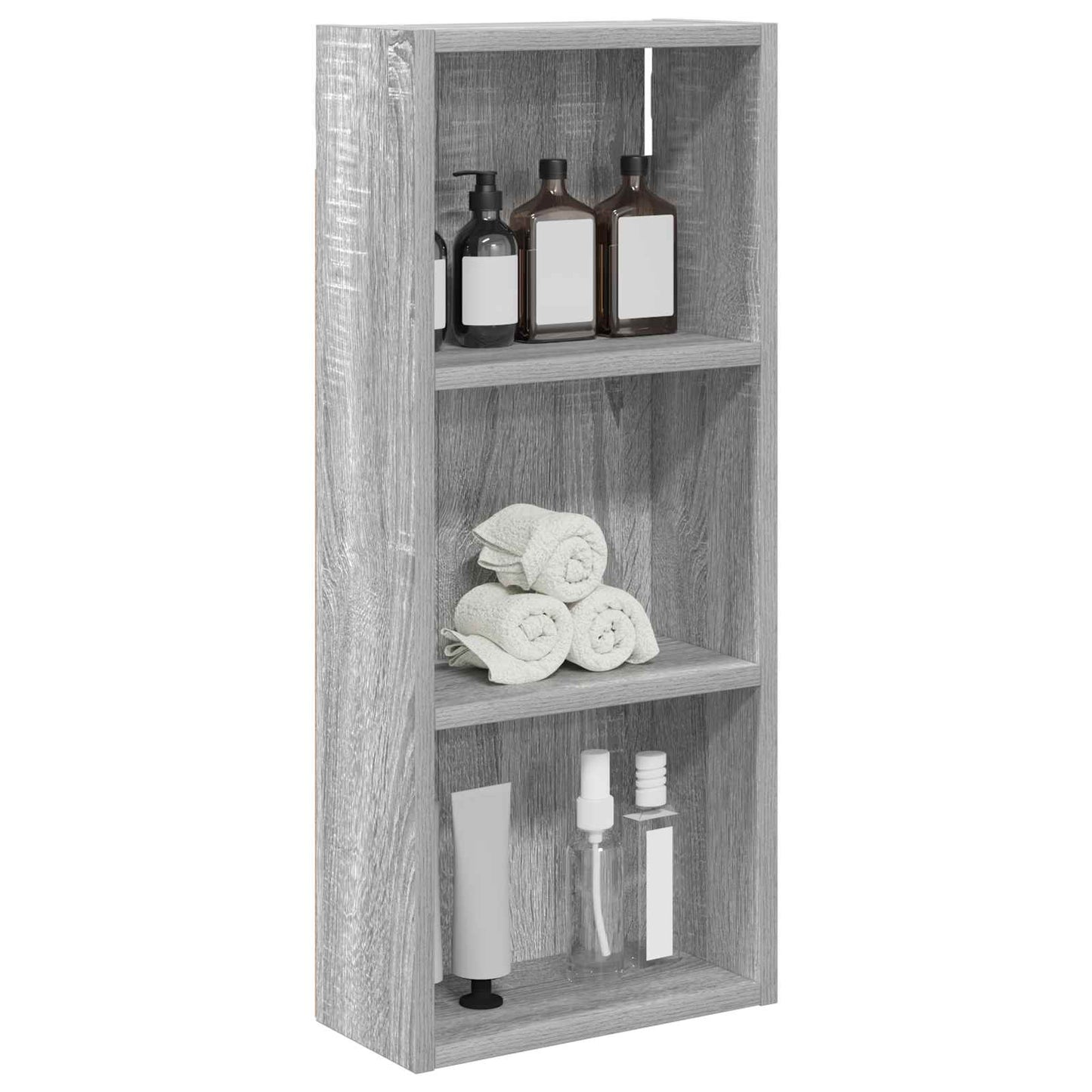 Bathroom Wall Cabinet with Shelf Grey Sonoma 30 x 14 x 70 cm