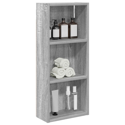 Bathroom Wall Cabinet with Shelf Grey Sonoma 30 x 14 x 70 cm
