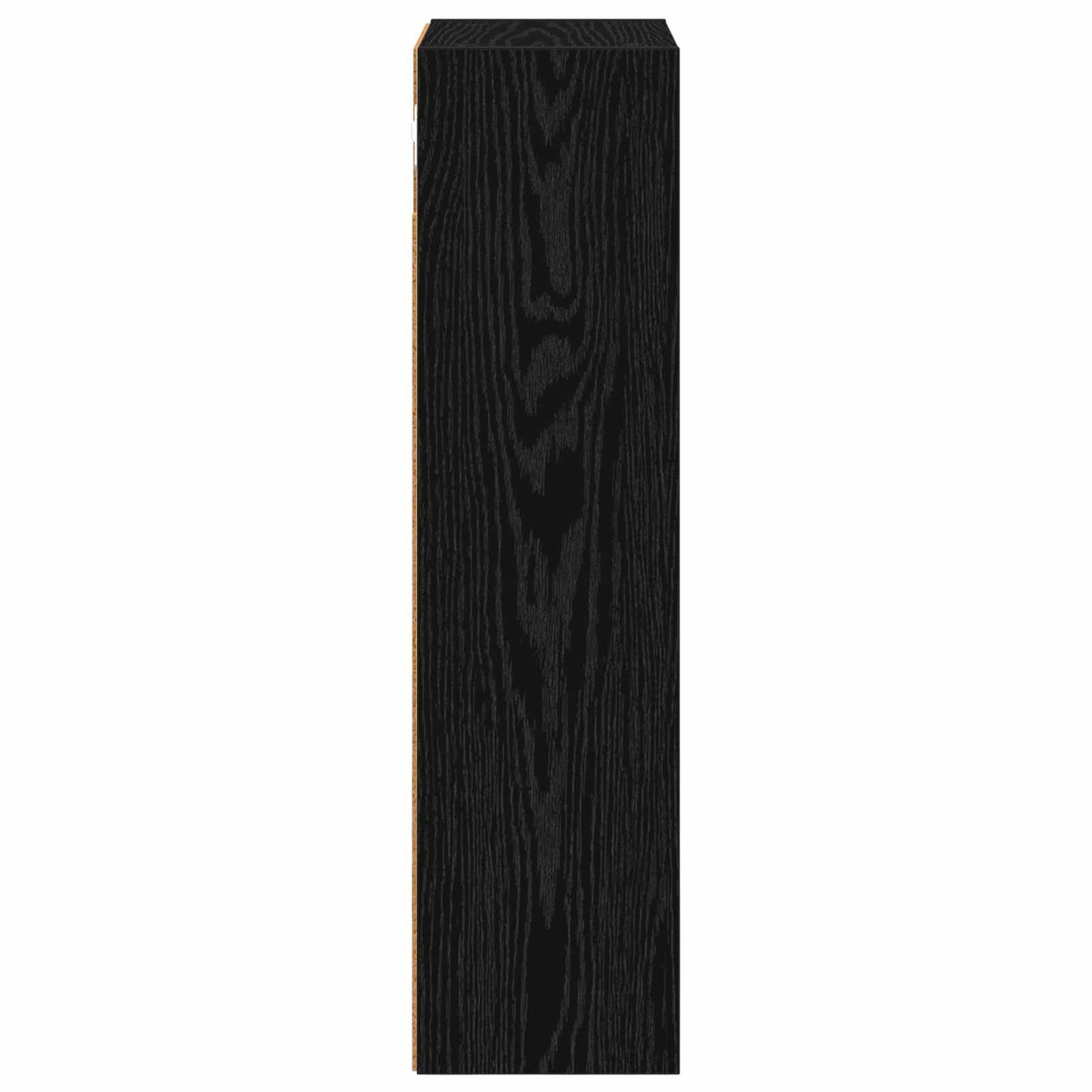 Bathroom Wall Cabinet with Shelf Black Oak 30 x 16 x 62.5 cm