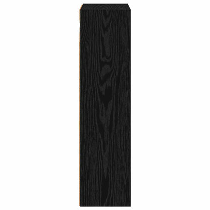 Bathroom Wall Cabinet with Shelf Black Oak 30 x 16 x 62.5 cm
