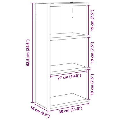 Bathroom Wall Cabinet Concrete Grey 30 x 16 x 62.5 cm