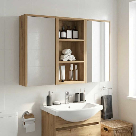 Bathroom Wall Cabinet Artisan Oak 30 x 16 x 62.5 cm