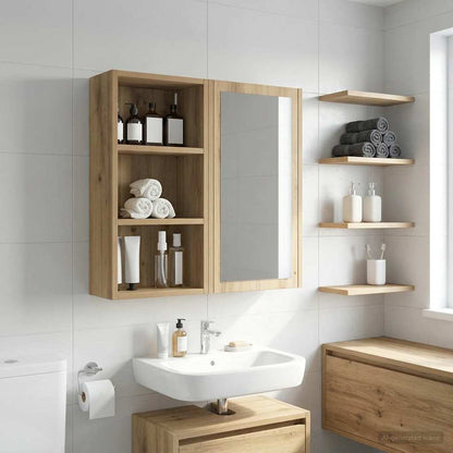Bathroom Wall Cabinet Artisian Oak 30 x 16 x 62.5 cm