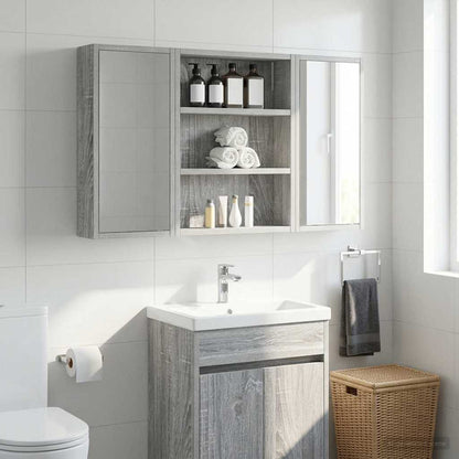 Bathroom Wall Cabinet with Shelf Grey Sonoma 40 x 10 x 50 cm
