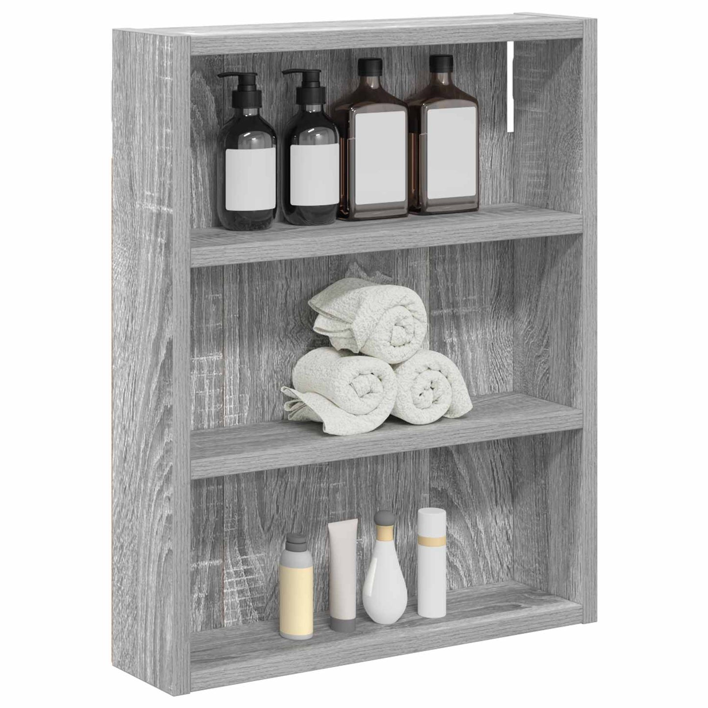 Bathroom Wall Cabinet with Shelf Grey Sonoma 40 x 10 x 50 cm