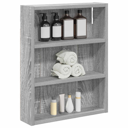 Bathroom Wall Cabinet with Shelf Grey Sonoma 40 x 10 x 50 cm