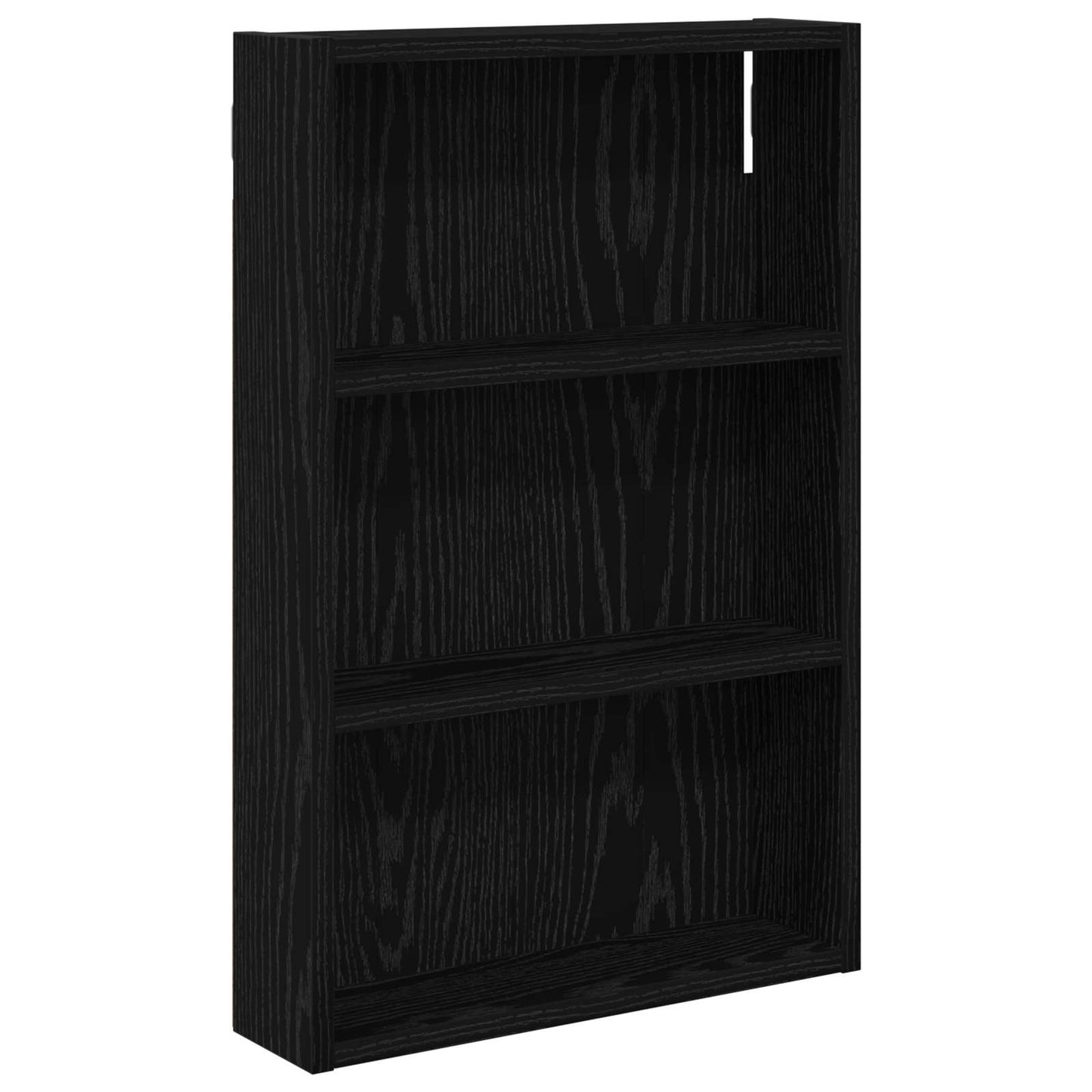 Bathroom Wall Cabinet with Shelf Black Oak 40 x 10 x 60.5 cm