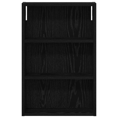 Bathroom Wall Cabinet with Shelf Black Oak 40 x 10 x 60.5 cm